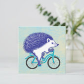 Paarse Hedegel Feestdagenkaart (Staand voorkant)