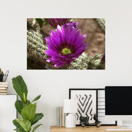 Paarse Hedegel Poster (Thuiskantoor)