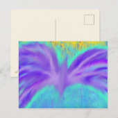 Paarse Heilige Geest Dove Christelijke moderne kun Briefkaart (Voorkant / Achterkant)