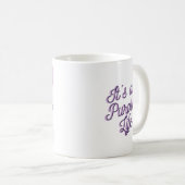 Paarse heks drink een kopje koffie koffiemok (Voorkant rechts)