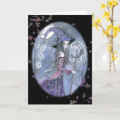 Paarse heks Halloween Kaart door Molly Harrison (Gele Bloem)