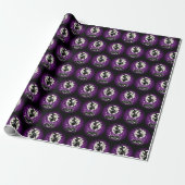 Paarse Heks Martini Cadeaupapier (Uitgerold)
