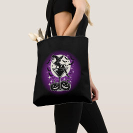 Paarse Heks Martini Tote Bag