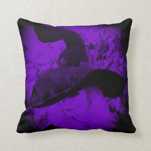 Paarse heks Pillow Pagan Wiccan Cushion Kussen