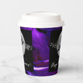 Paarse heks silhouet halloween papieren bekers (Links)