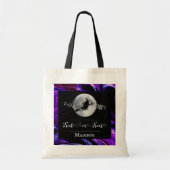 Paarse heks silhouet halloween Trick or treat Tote Bag (Voorkant)