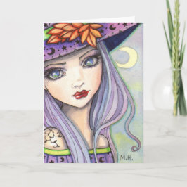 Paarse Heksen Fantasy Kunst Kaart