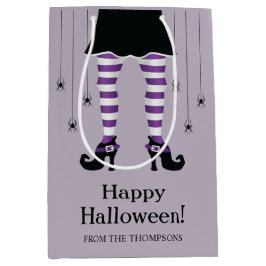 Paarse Heksenbenen En Spinnen Fijne Halloween Teks Medium Cadeauzakje