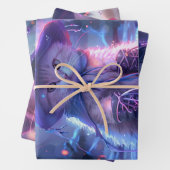 Paarse heksenkatten decoupage inpakpapier vel (In situ)