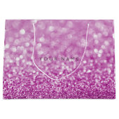 Paarse, heldere, witte glitter voor cadeautas (Voorkant)