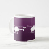 Paarse helikopter koffiemok (Voorkant links)