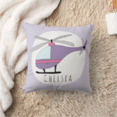 Paarse helikopternaam baby Girl Kussen (Deken)