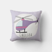 Paarse helikopternaam baby Girl Kussen (Voorkant)