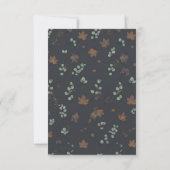 Paarse Hellebore Herfst Bruiloft Save the Date (Achterkant)