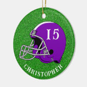 Paarse Helm Kerst Keramische Versiering Keramisch Ornament (Links)