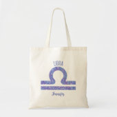 Paarse hematologische gebarentaal Gepersonaliseer Tote Bag (Voorkant)