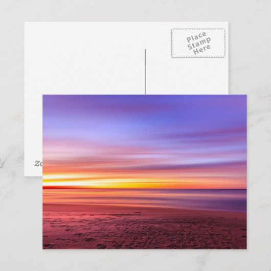 Paarse hemden boven Zee Briefkaart (Voorkant / Achterkant)