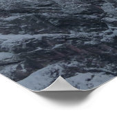 Paarse hemel over bergen poster (Hoek)