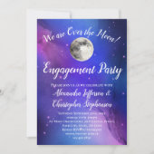 Paarse hemel over de Moon Engagement Party Kaart (Voorkant)