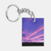 Paarse hemel zonsondergang sleutelhanger (Voorkant Links)