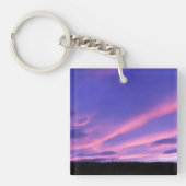 Paarse hemel zonsondergang sleutelhanger (Voorkant)