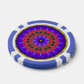 Paarse hemelfractal pokerchips (Enkel)