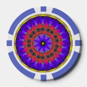 Paarse hemelfractal pokerchips