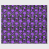 Paarse hemellichamen en zonnebloempitten, ontwerp  cadeaupapier (Vlak)
