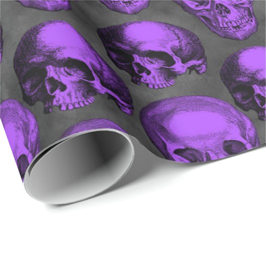 Paarse hemellichamen en zonnebloempitten, ontwerp  cadeaupapier (Rol Hoek)