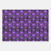 Paarse hemellichamen en zonnebloempitten, ontwerp inpakpapier vel (Voorkant 3)