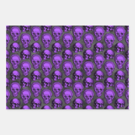 Paarse hemellichamen en zonnebloempitten, ontwerp inpakpapier vel (Voorkant)