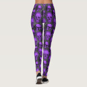 Paarse hemellichamen en zonnebloempitten, ontwerp leggings (Achterkant)