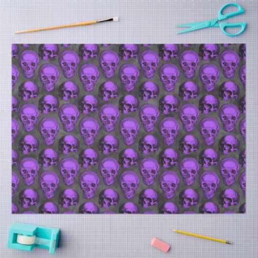 Paarse hemellichamen en zonnebloempitten, ontwerp tissuepapier (Craft)