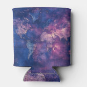  Paarse Hemelse Wereldkaart (10) Blikjeskoeler (Achterkant)