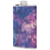  Paarse Hemelse Wereldkaart (10) Heupfles (Links)