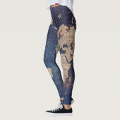 Paarse Hemelse Wereldkaart (11) Leggings (Links)