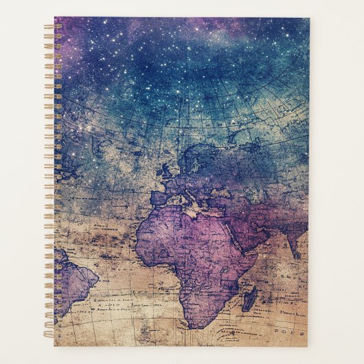  Paarse Hemelse Wereldkaart (13) Planner (Voorkant)