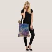  Paarse Hemelse Wereldkaart (13) Tote Bag (Op model)