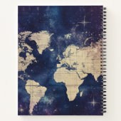 Paarse Hemelse Wereldkaart (7) Notitieboek (Achterkant)