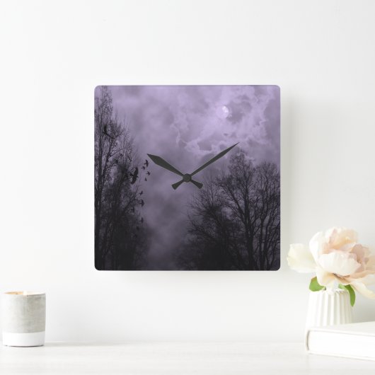 Paarse hemelstoomklok vierkante klok (Huis)
