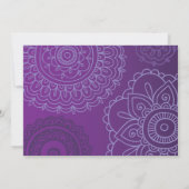 Paarse HEMSA-HAND VAN GOD Bat Mitzvah Uitnodiging (Achterkant)