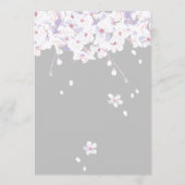 paarse herfst florale sakura - programma wenskaart programmakaart (Achterkant)