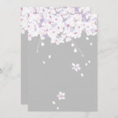 paarse herfst florale sakura - programma wenskaart programmakaart (Voorkant / Achterkant)