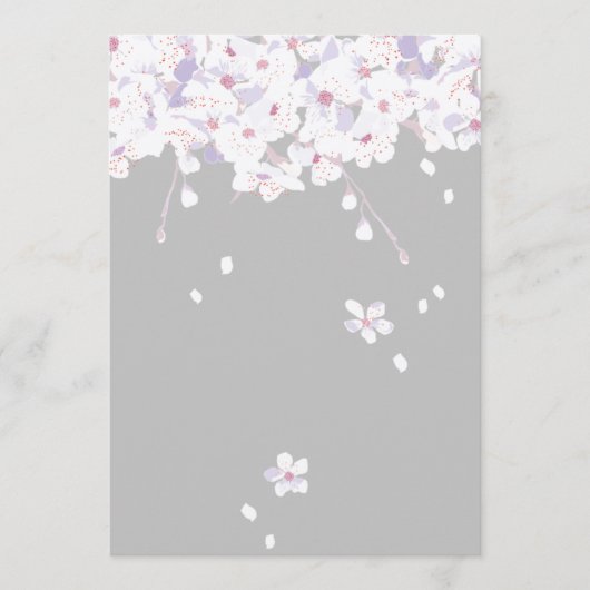 paarse herfst florale sakura - programma wenskaart programmakaart (Voorkant)