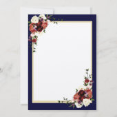 Paarse Herfst Flowers Terracotta Cream Burgundy Kaart (Achterkant)