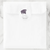 Paarse herfst maple Leaf Wedding Favors Dank je Ronde Sticker (Tas)