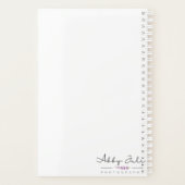 Paarse Herfst Mum Petal Foto Planner (Achterkant)