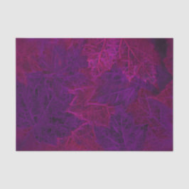 Paarse herfst roze neon Dark Maple Leaves Tissuepapier