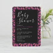 Paarse herfstbladeren Baby shower Kaart (Staand voorkant)