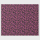 Paarse herfstbladeren cadeaupapier (Vlak)